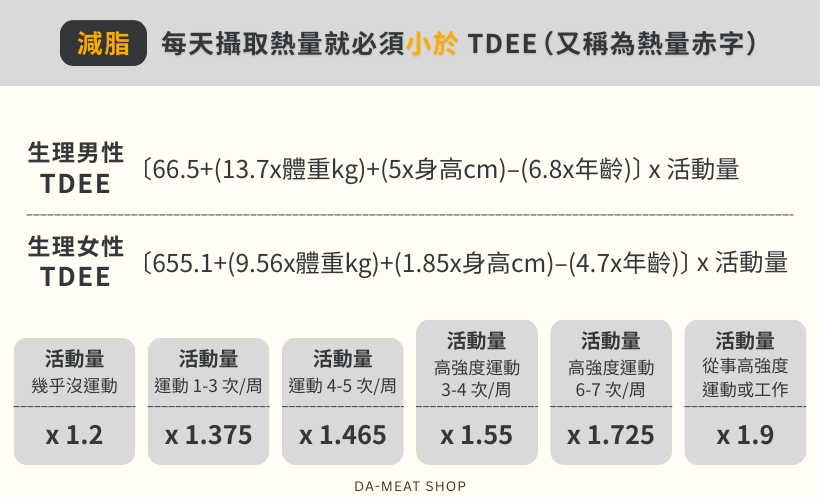 TDEE減脂指標