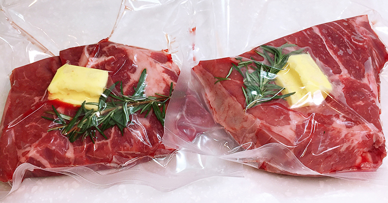 加入香草奶油真空舒肥牛肉