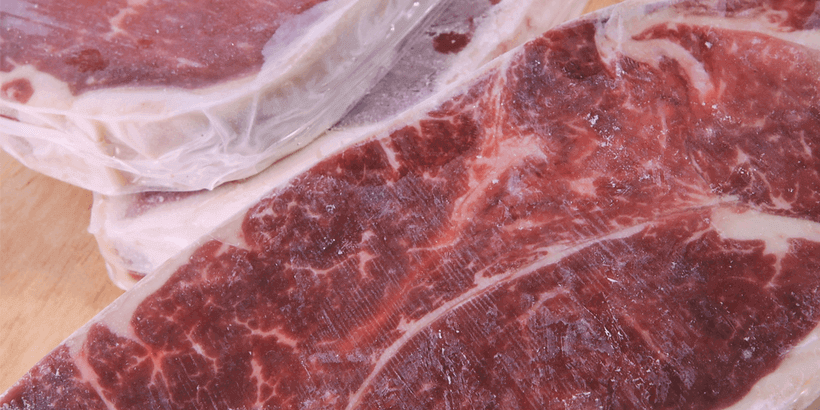 冷凍真空牛肉的正常顏色圖
